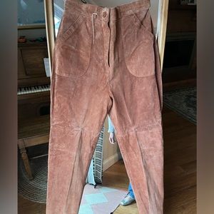 Vintage Oleg Cassini Suede Leather Pants